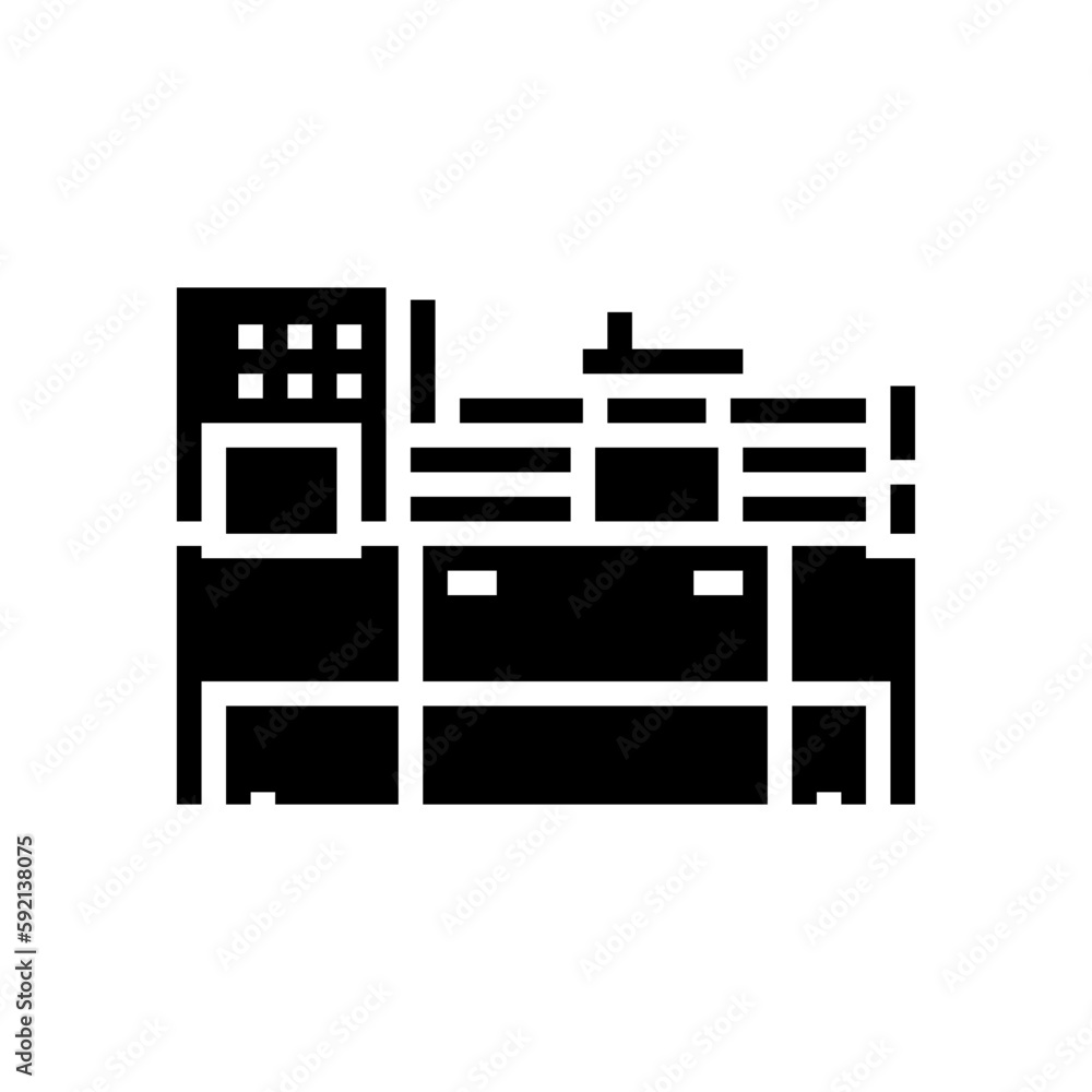 lathe tool work glyph icon vector illustration lathe tool work glyph icon vector illustration