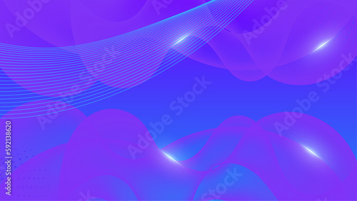 Vector blue purple gradient dynamic abstract lines background