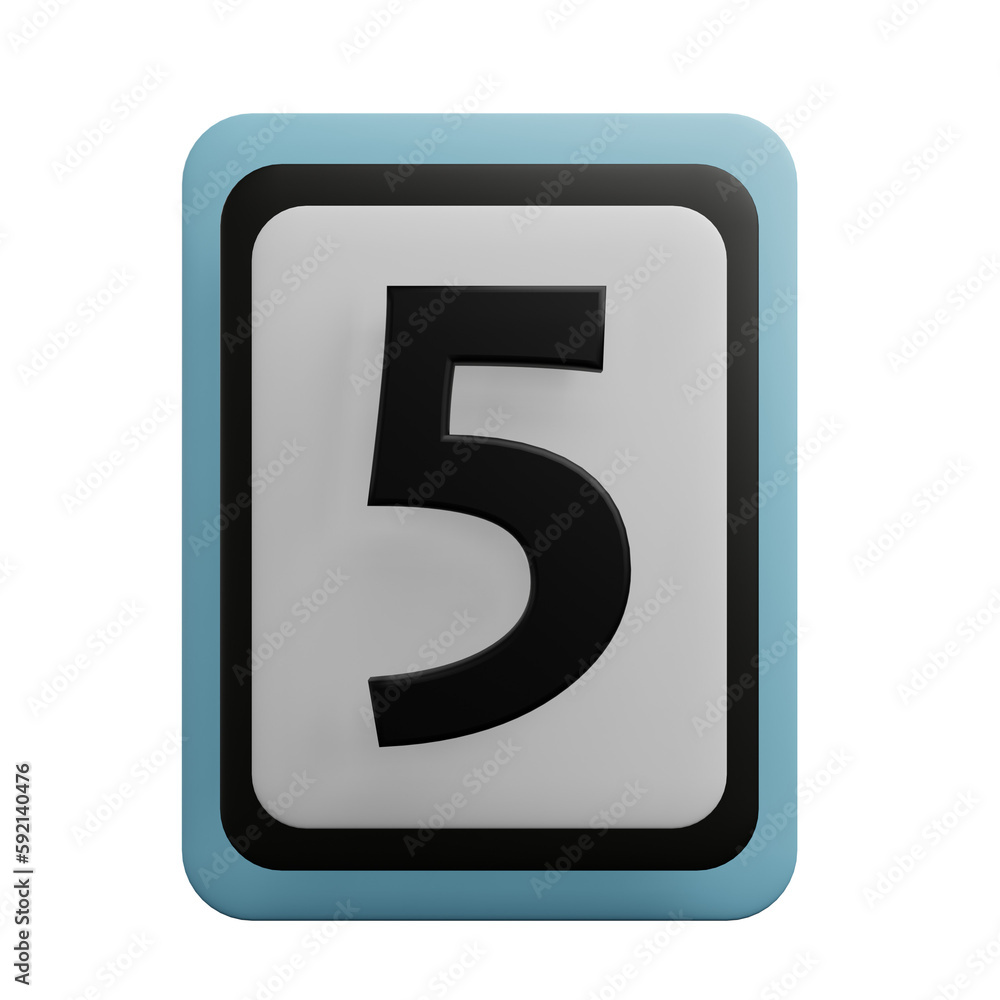 number 5 in a white background number 5 in a white background