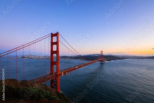 San Francisco's Golden Gate Bridge at Sunset