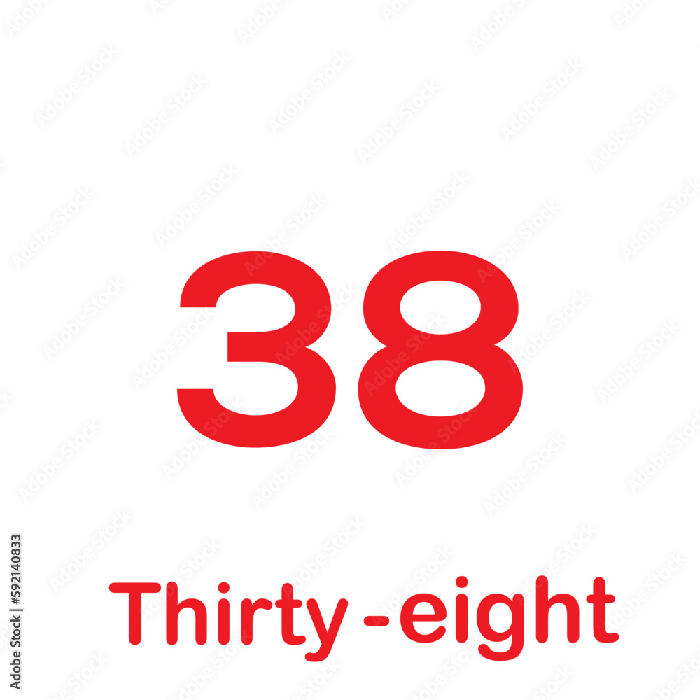 Cardinal number icon vector for children flat illustration Cardinal number icon vector for children flat illustration