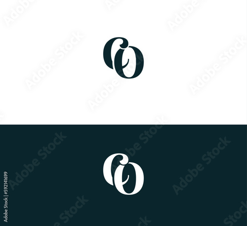  CO, OC Alphabet letters Initials Monogram logo.