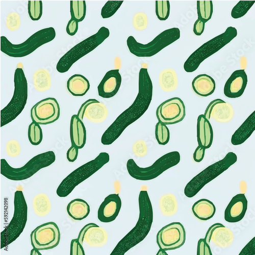 cute simple zucchini pattern, cartoon, minimal, decorate blankets, carpets, for kids, theme print design
