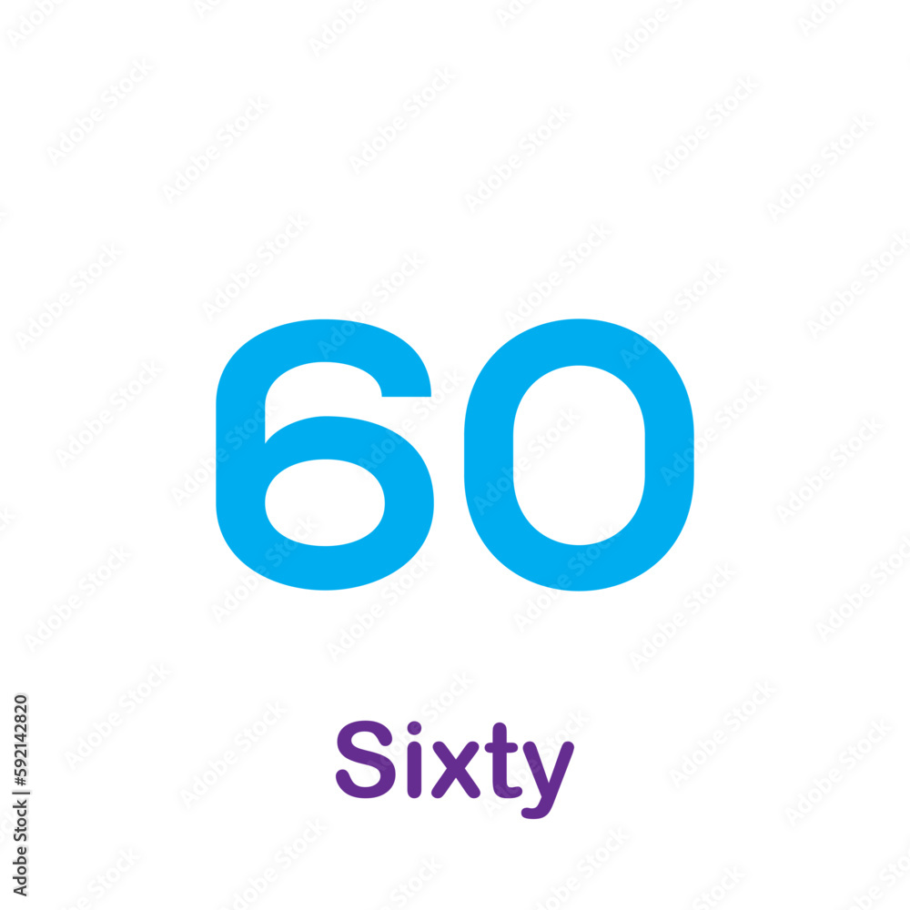 Cardinal number icon vector for children flat illustration Cardinal number icon vector for children flat illustration