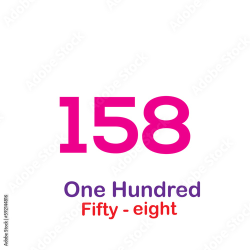 Cardinal number icon flat style illustration for children