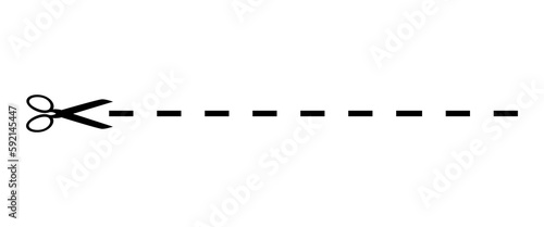 scissors icon with cut lines