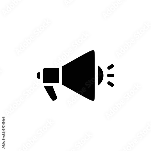 Top choice of Megaphone icon. Loudspeaker Single Icon. Promotion Related symbol. Sign Symbol vector illustration template in trendy flat style. Editable graphic resources for many purposes.