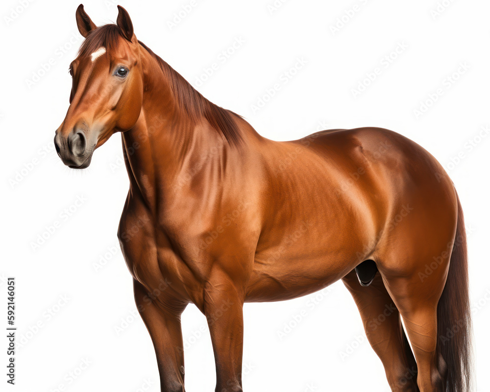 Obraz premium photo of American Saddlebred horse isolated on white background. Generative AI