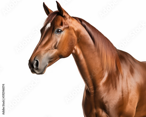 photo of American Saddlebred horse isolated on white background. Generative AI