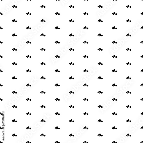 Square seamless background pattern from geometric shapes. The pattern is evenly filled with black road roller symbols. Vector illustration on white background