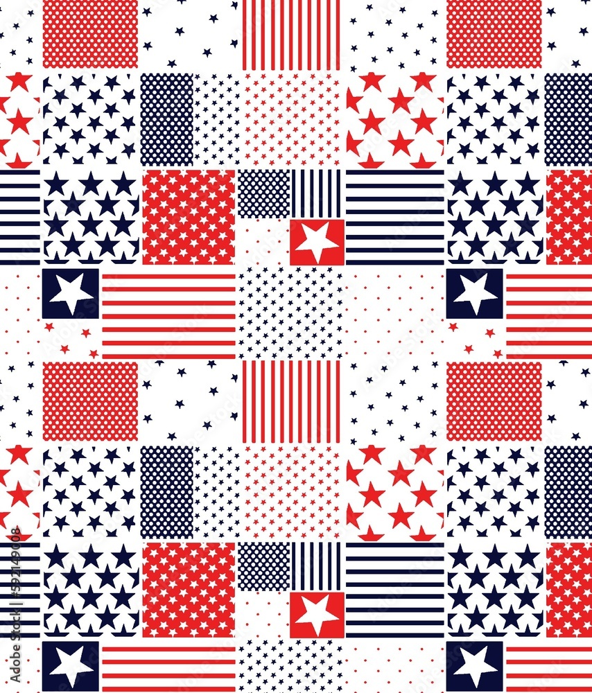 Fototapeta premium American flag banner with colorful pattern abstract baby background blue book boxer usa britain british card child color design england english esus europe european flag font funny