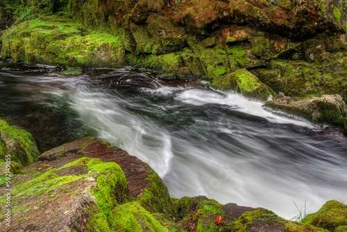 Fototapeta Naklejka Na Ścianę i Meble -  Collwith Force waterfall near Skelwith Bridge, Lakes District, England