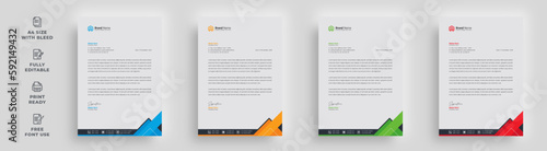 letterhead flyer business corporate official professional trendy newest minimal single page newsletter magazine poster template design with logo