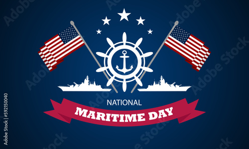 Happy National Maritim Day May 22 Background vector illustration
