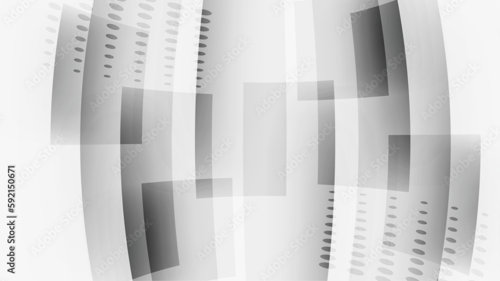 Fototapeta premium White and grey abstract shapes. Geometrical background template.