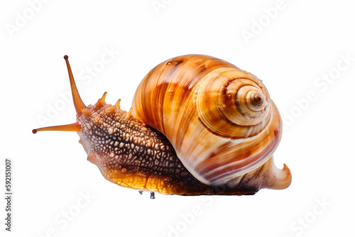 snail isolated on white background Generative AI
