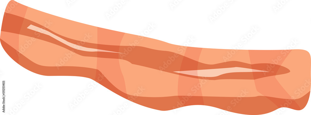 Fried Smoked bacon. Meat product. Bacon strip. PNG image. ingredient for cooking, café and restaurant menu. Fresh and fried becon Fried Smoked bacon. Meat product. Bacon strip. PNG image. ingredient for cooking, café and restaurant menu. Fresh and fried becon
