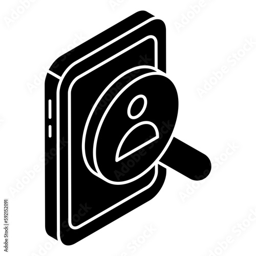 Headhunting icon, editable vector 