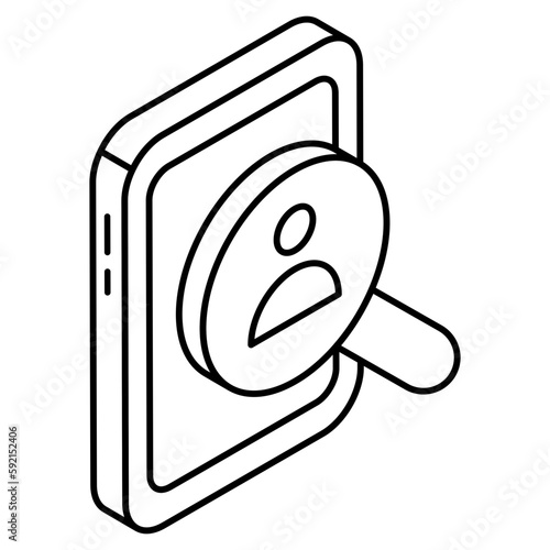 Headhunting icon, editable vector 