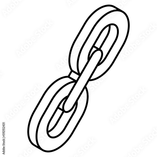 Conceptual flat design icon of linkage 