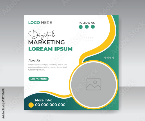 Business Digital Marketing Agency professional Creative Abstract Web Banner art Youtube Thumbnail Template Design 