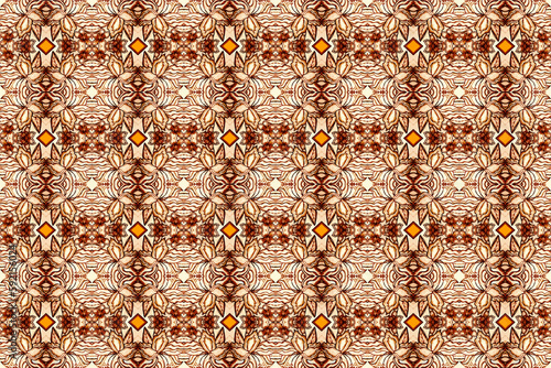 Abstract seamless pattern, seamless wallpaper, seamless background designed for use for interior, wallpaper, fabric, curtain, carpet, clothing, Batik, satin, background, illustration, Embroidery style