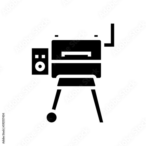 smoker food glyph icon vector illustration