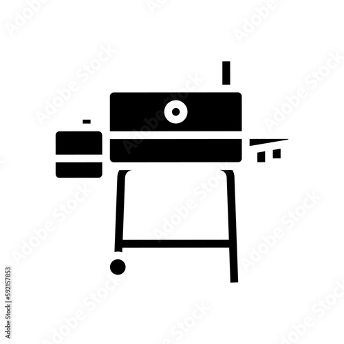 pellets smoker glyph icon vector illustration