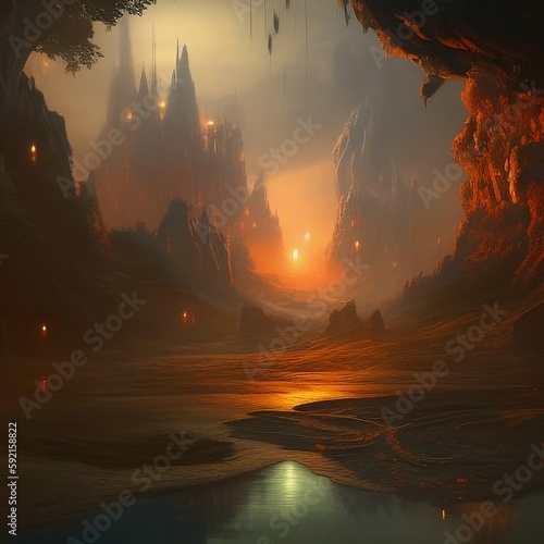cave, mountain detailed matte painting, deep color, fantastical, intricate detail, splash screen, complementary colors, fantasy concept art, 8k resolution trending on Art station Unreal Engine 5