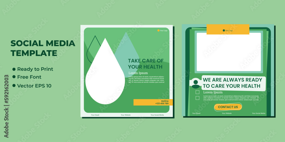 Medical Social Media Post Template Healthcare Social Media Banner Medical Social Media Post Template Healthcare Social Media Banner