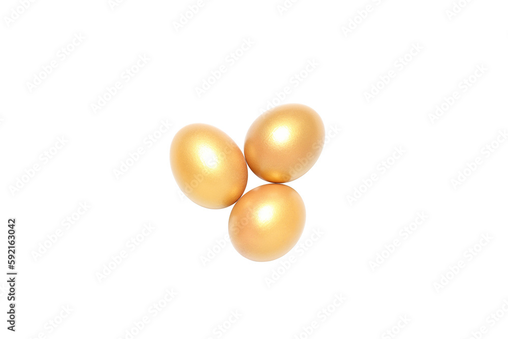 Concept of wealth and retirement - golden eggs, isolated on white background, PNG Concept of wealth and retirement - golden eggs, isolated on white background, PNG