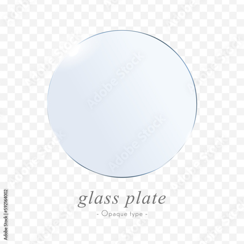 Glass plate vector data (opaque type that does not allow the background color to pass through)