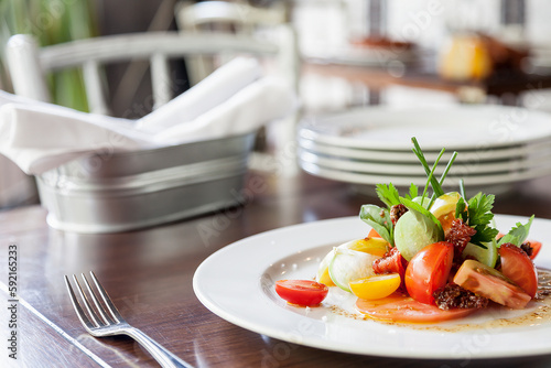 Organic tomato salad horizontal