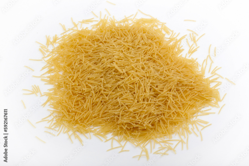 Vermicelli small pasta. Traditional food. Vermicelli small pasta. Traditional food.