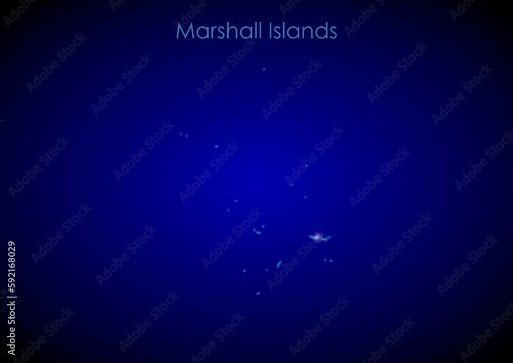 Marshall Islands concept map with glowing cities and network covering the country, map of Marshall Islands suitable for technology or innovation or internet concepts. Marshall Islands concept map with glowing cities and network covering the country, map of Marshall Islands suitable for technology or innovation or internet concepts.