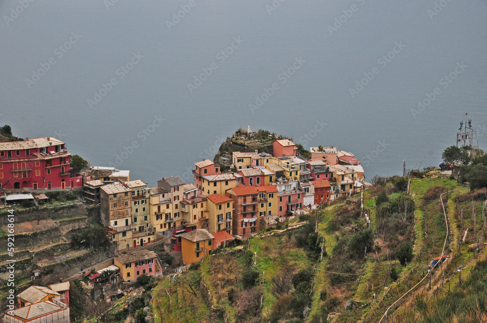 Veduta dalle cinque terre - Manarola, Liguria	