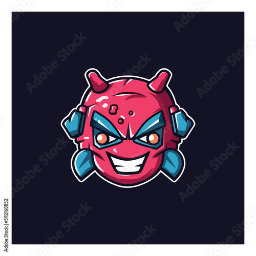 gamer mascot logo design vector with modern illustration style concept for badge, emblem and tshirt printing. gamer illustration for esport team.