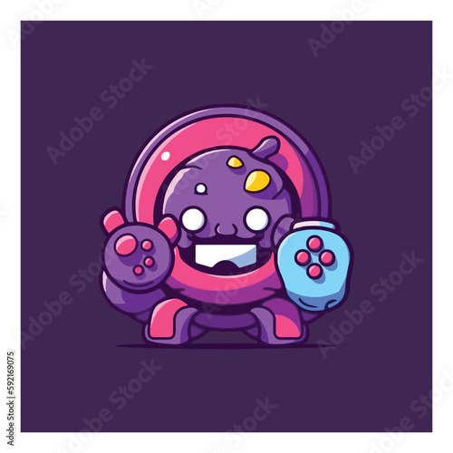 gamer mascot logo design vector with modern illustration style concept for badge, emblem and tshirt printing. gamer illustration for esport team.