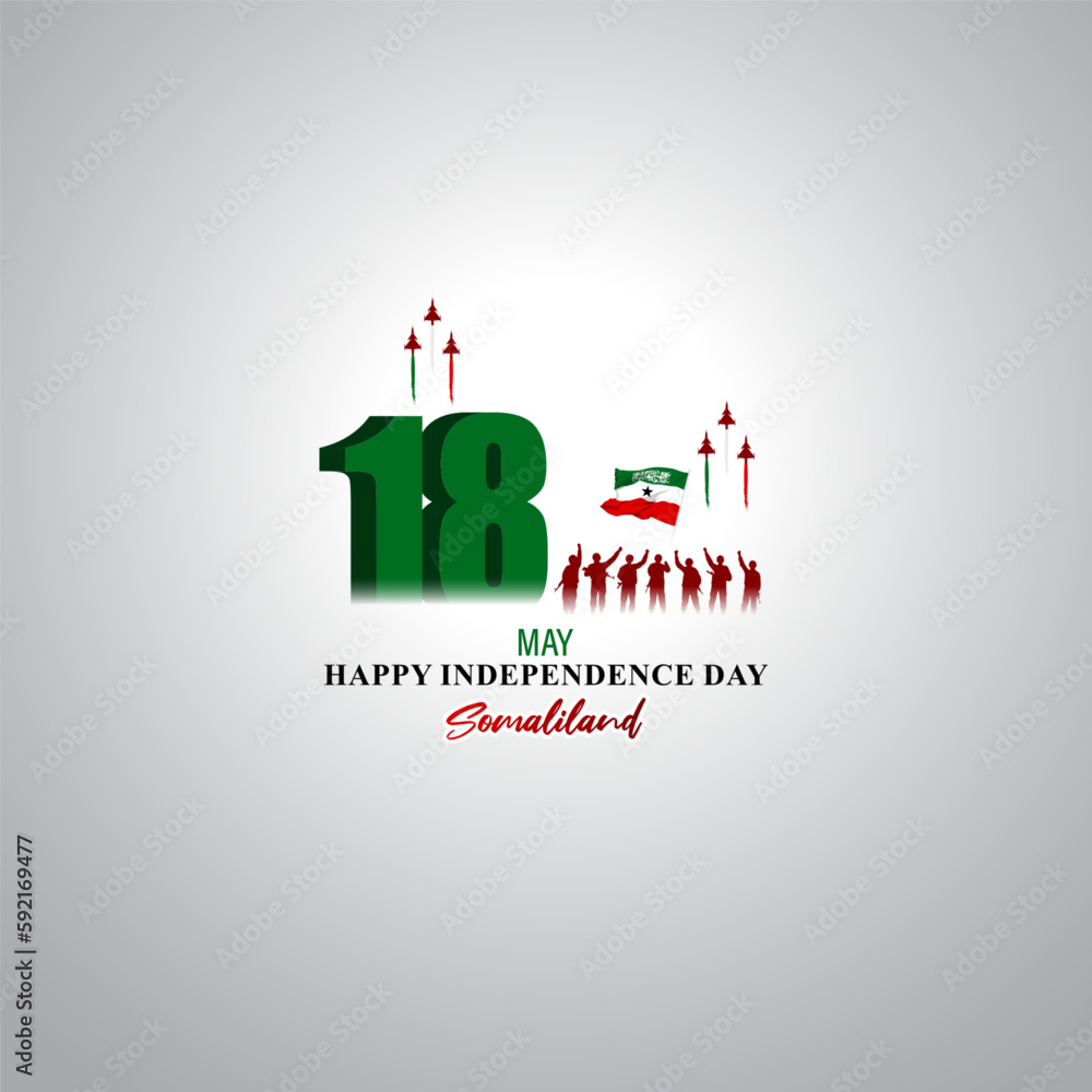 Vector illustration for Happy Independence Day Somaliland social media story feed mockup template post