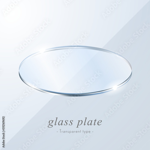 Glass plate vector data (transparent type that allows the background color to pass through)