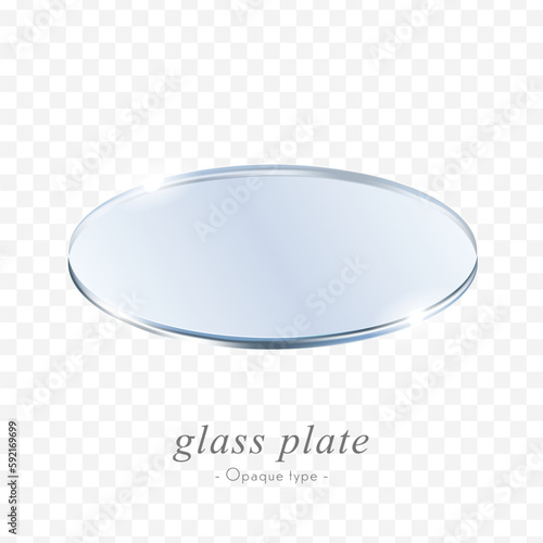 Glass plate vector data (opaque type that does not allow the background color to pass through)
