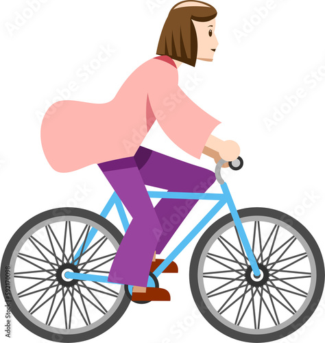 Bicycle riding png graphic clipart design © pisut