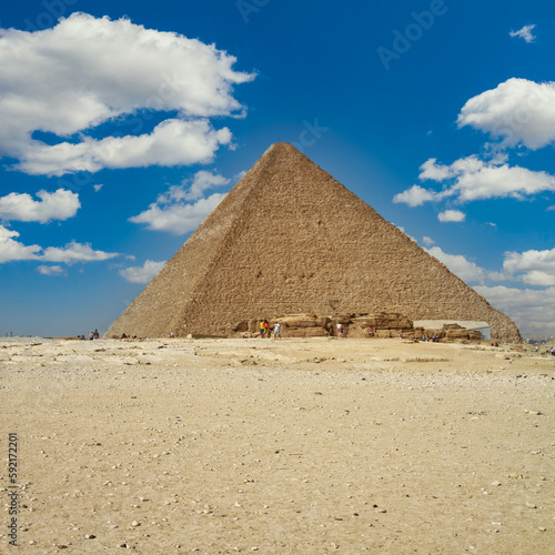 Beautiful landscape with the Great Pyramid in Giza  Egypt