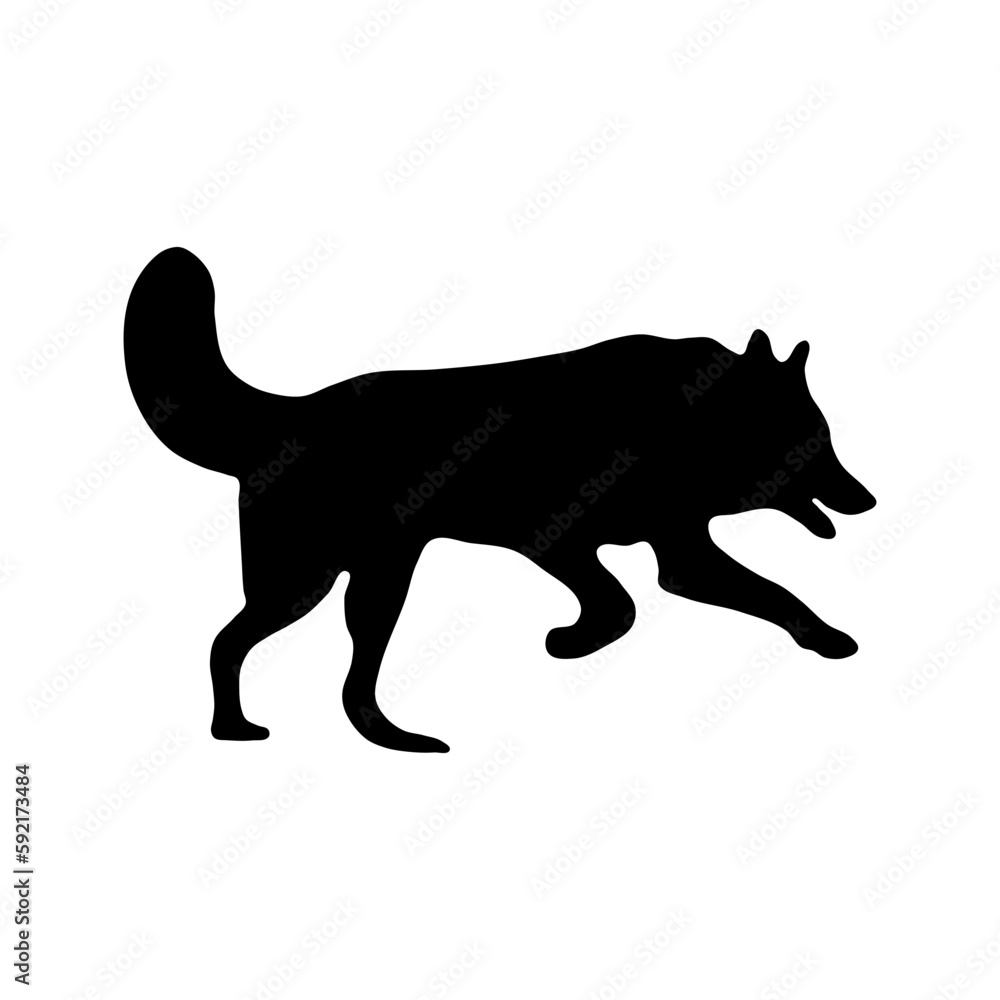 a Pet Dog silhouette. Sign Symbol Icon vector illustration template in trendy flat style. Editable graphic resources for many purposes.