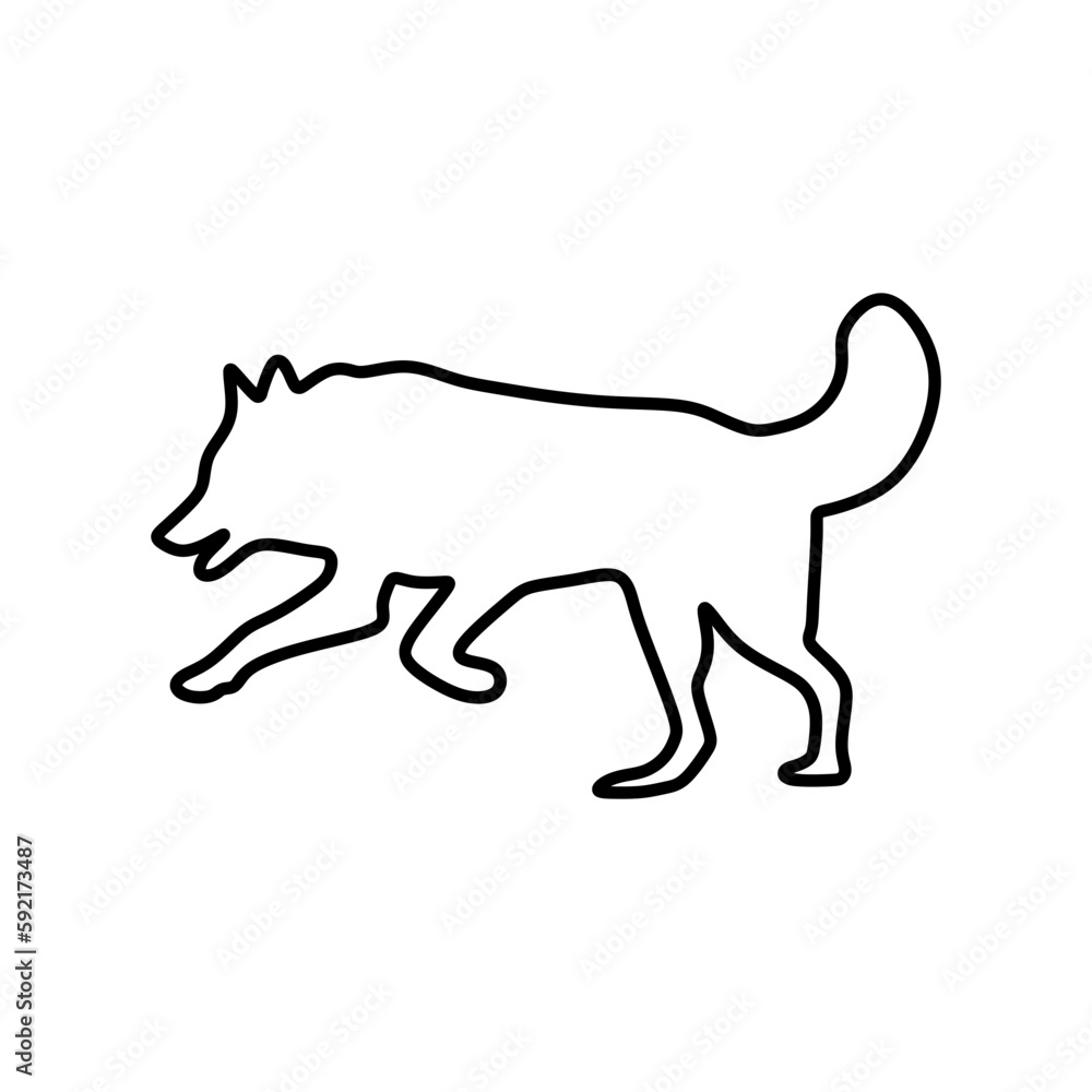 a Pet Dog outline drawing icon, silhouette. Sign Symbol vector illustration template in trendy flat style. Editable graphic resources for many purposes. a Pet Dog outline drawing icon, silhouette. Sign Symbol vector illustration template in trendy flat style. Editable graphic resources for many purposes.