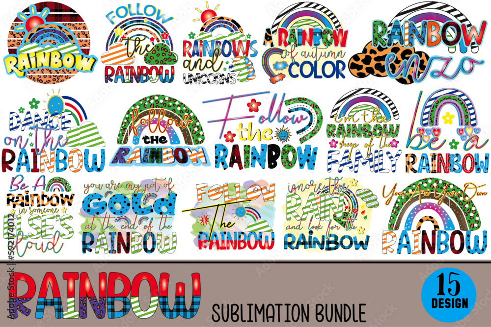 Rainbow Sublimation Design Rainbow Sublimation Design