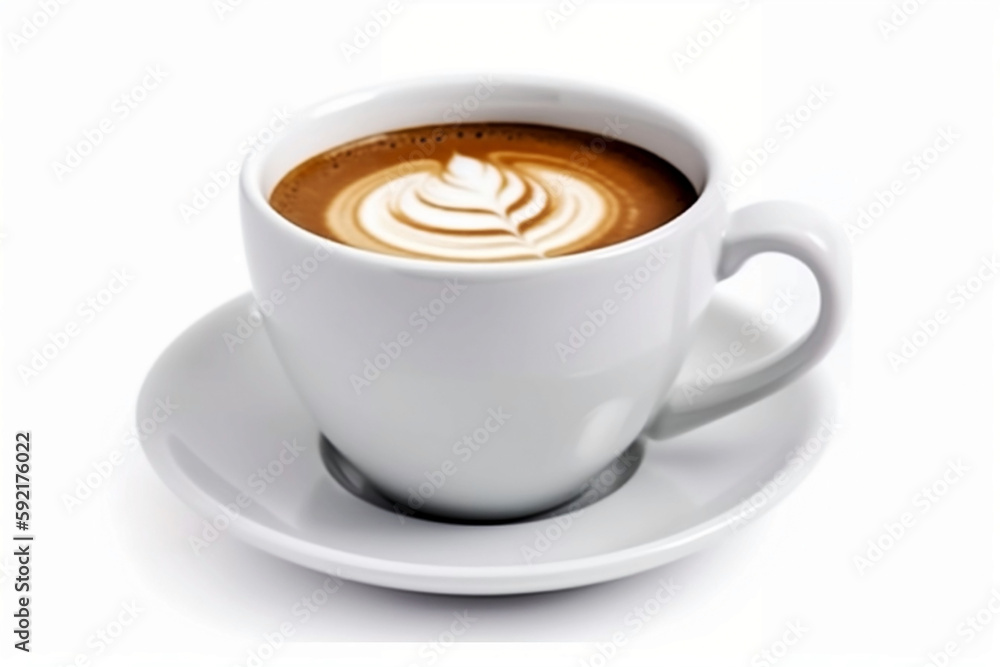 Isolated Coffee Cup on White Background. Drink and Refreshment Concept Isolated Coffee Cup on White Background. Drink and Refreshment Concept