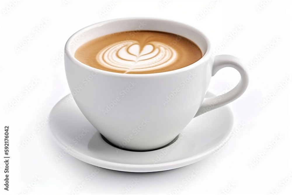 Isolated Coffee Cup on White Background. Drink and Refreshment Concept Isolated Coffee Cup on White Background. Drink and Refreshment Concept