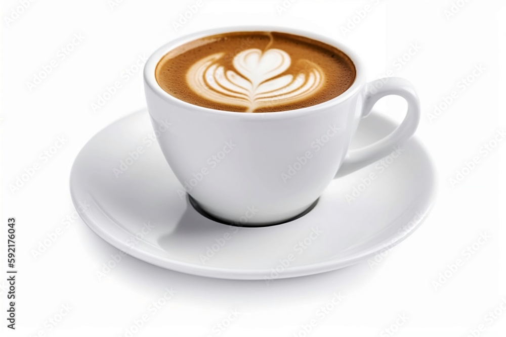 Isolated Coffee Cup on White Background. Drink and Refreshment Concept Isolated Coffee Cup on White Background. Drink and Refreshment Concept