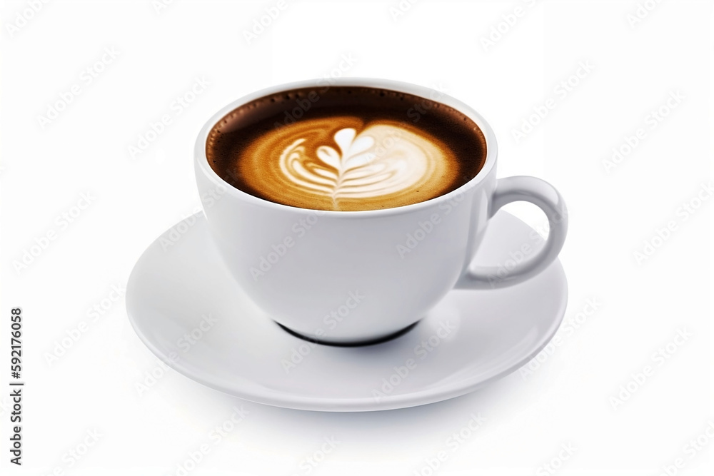 Isolated Coffee Cup on White Background. Drink and Refreshment Concept Isolated Coffee Cup on White Background. Drink and Refreshment Concept